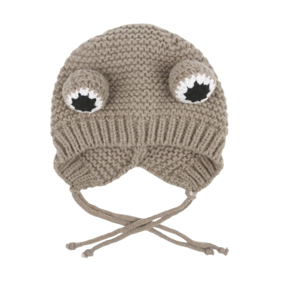 Frog Style Knitted Pet Headwear – Big Eyes Crochet Hat for Cats and Small Dogs,Soft Handmade Accessory for Photography and Party Wear