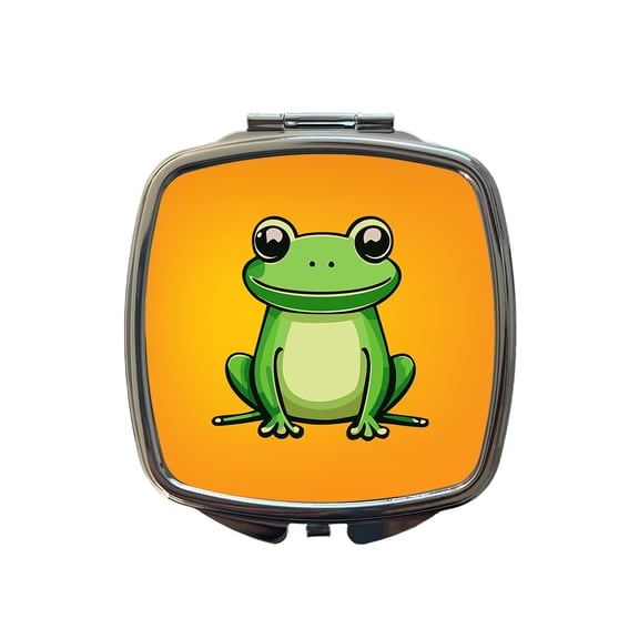 Frog Sweet Travel Makeup Handbag Purse Small Pocket Compact Mirror