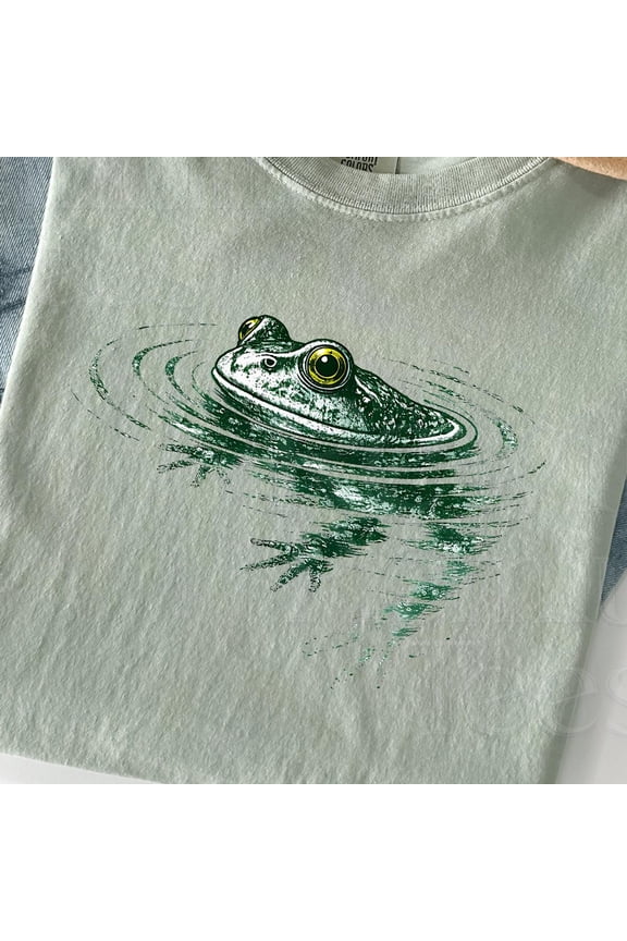 Frog Swimming TShirt Funny Animal Graphic Tee Frog Lover Gift