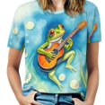 thumbnail image 1 of Frog T Shirts Basic T-Shirt Short Sleeve Ladies Tee Shirt Summer Graphic Clothing, 1 of 5