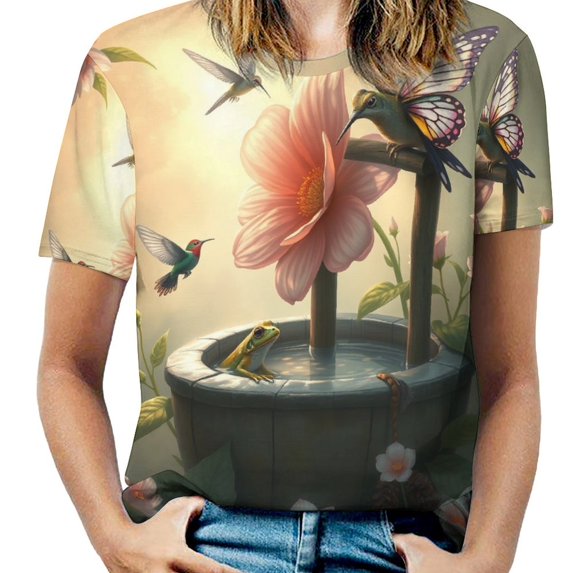 Frog T-Shirts Casual T-Shirt Short Sleeve Women Trendy Tshirt Beach Custom Tops