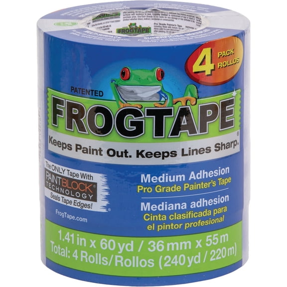 Frog Tape Pro Painter's Tape 104957 - Blue, Multicolor - 18 Rolls — Interior & Exterior Use, Professional Finish