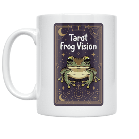 Frog Tarot Vision - Tarot Enthusiast - 11 oz Ceramic Coffee Mug