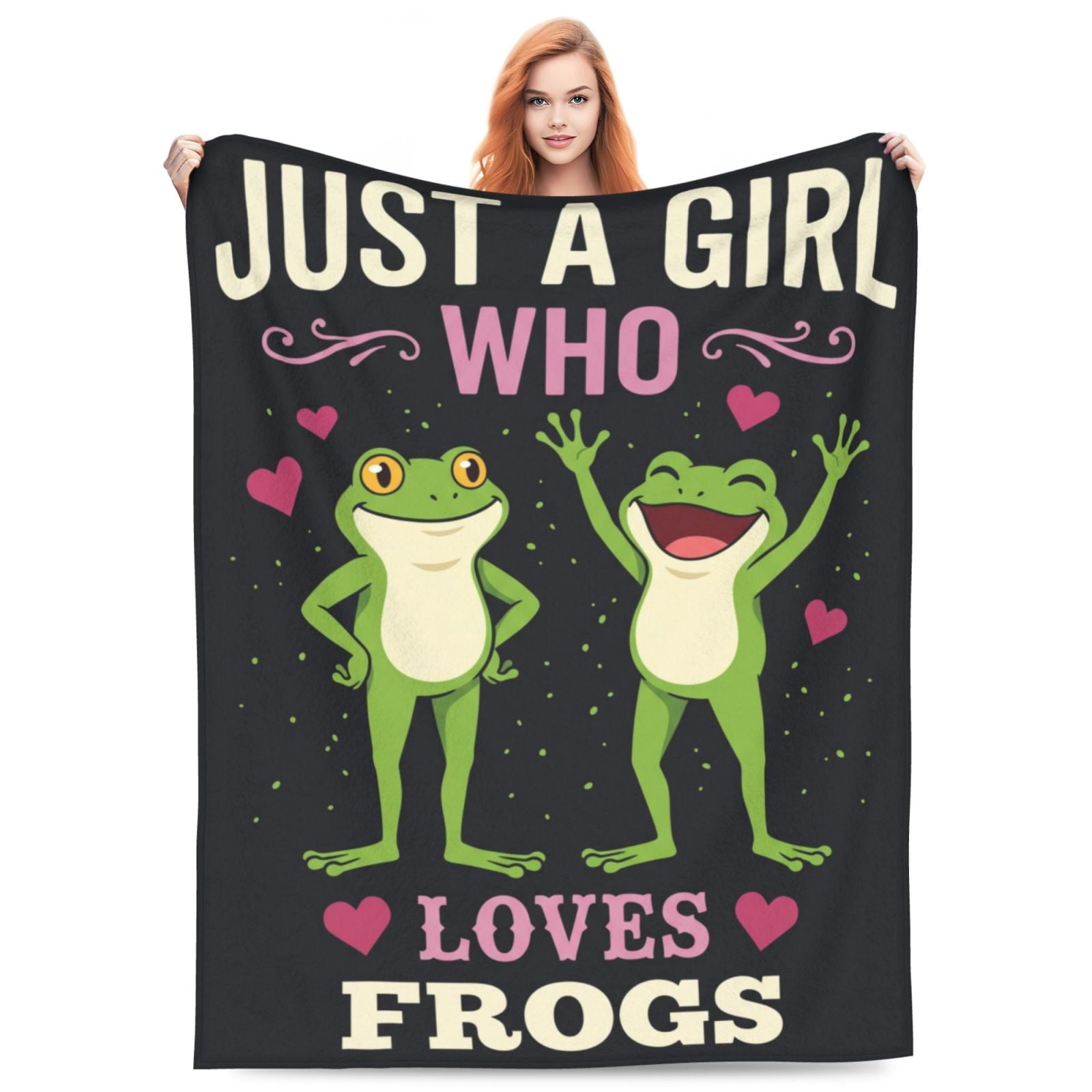 Frog Throw Blanket, Cartoon Frog Blanket, Soft Flannel Throw for Women ...