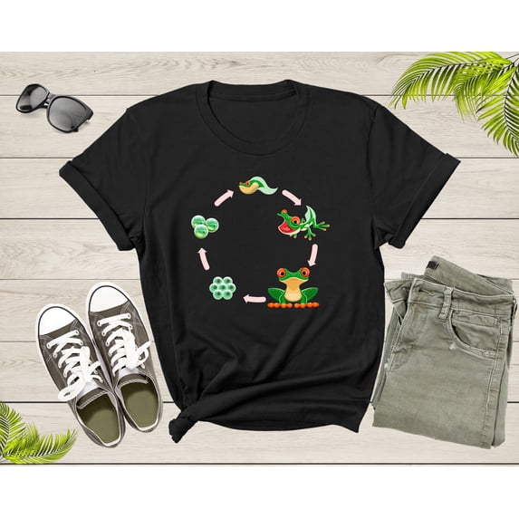 Frog Toad Egg Growth Cycle Animal Nature Frog Ecosystem T-Shirt Frog Lover Gift T Shirt for Men Women Kids Boys Girls Graphic Tshirt