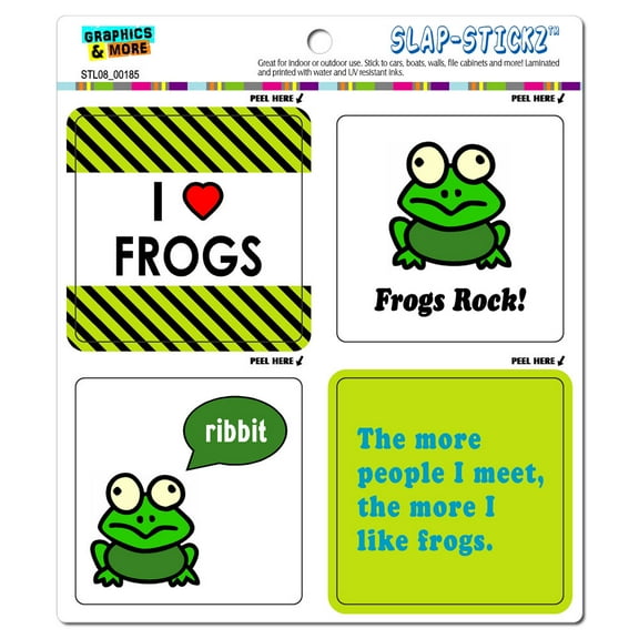 Frog Toad Funny Love SLAP-STICKZ(TM) Premium Sticker