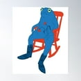thumbnail image 1 of Frog Toad Sitting On A Rocking Chair In Cowboy Boots Poster Wall Art, Modern Wall Decor For Living Room Bedroom, 24x36 UNFRAMED, 1 of 3