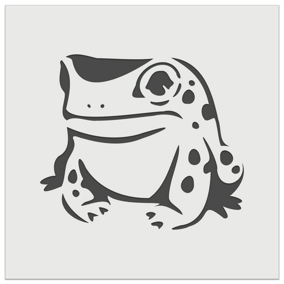 Frog Toad Sitting and Staring DIY Cookie Wall Craft Stencil - 3.5 Inch
