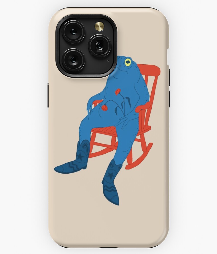 Frog Toad Sitting on a Rocking Chair in Cowboy A17368 Phone Case for ...