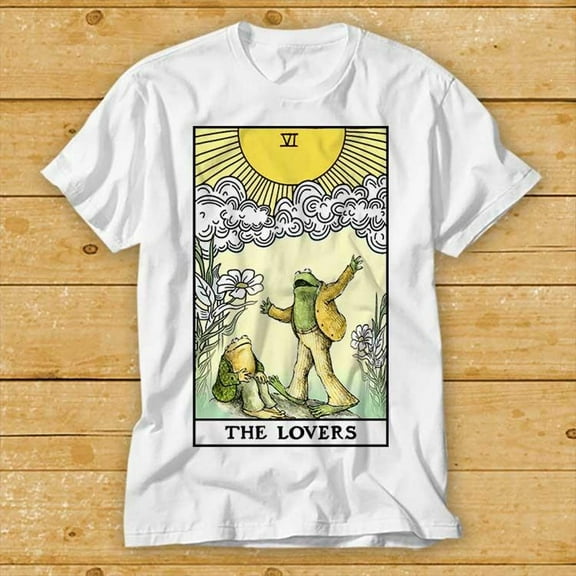 Frog & Toad The Lovers Tarot Card T Shirt Retro Vintage Top Tee