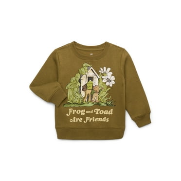 Frog & Toad Toddler Boys or Girls Long Sleeve Crewneck Sweatshirt, Sizes 12M-5T
