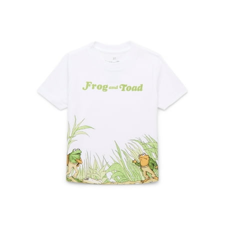 Frog & Toad Toddler Boys or Girls Short Sleeve Crewneck Tee, Sizes 12M-5T