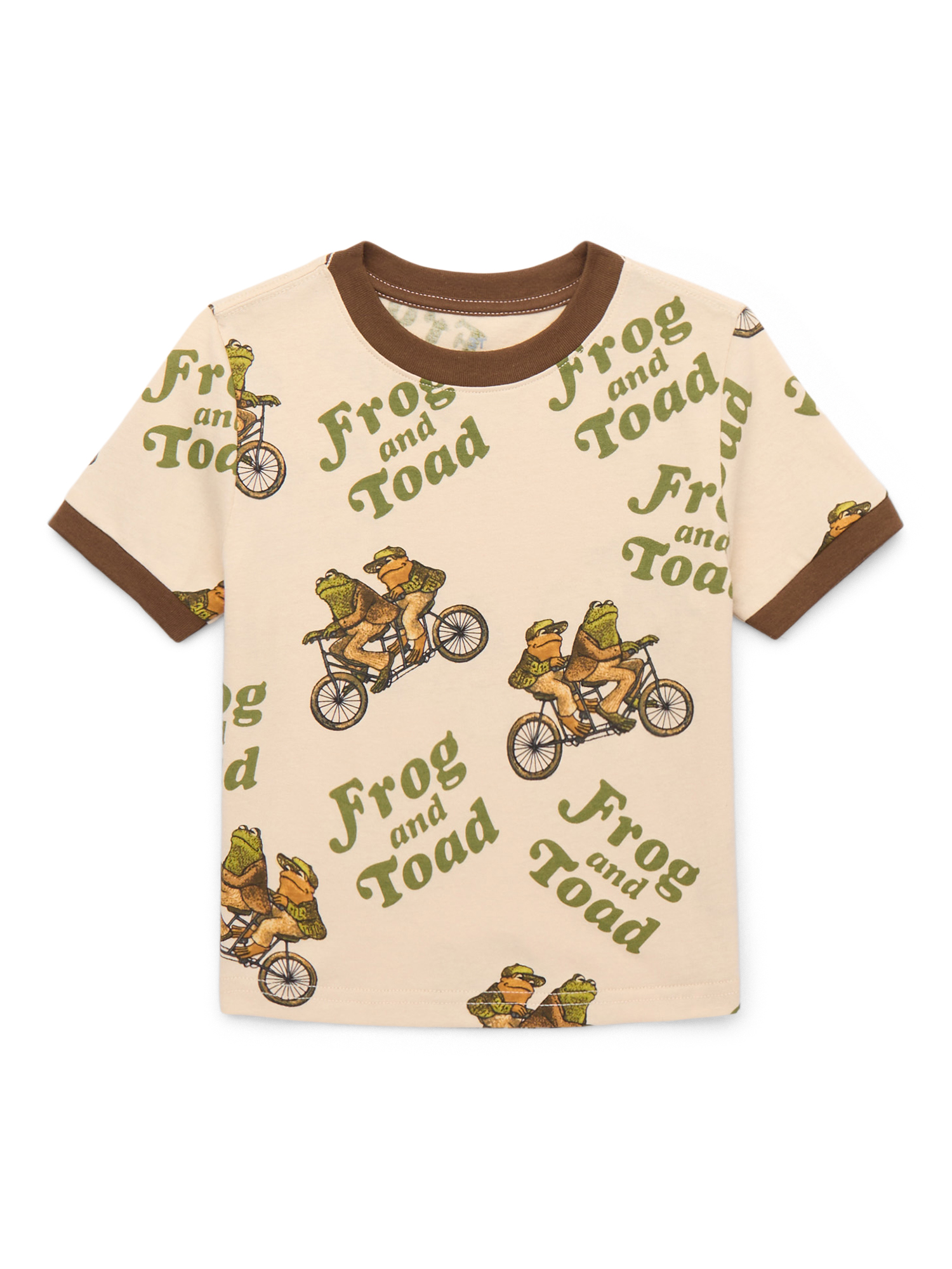 Frog & Toad Toddler Boys or Girls Short Sleeve Ringer Crewneck Tee, Sizes 12M-5T