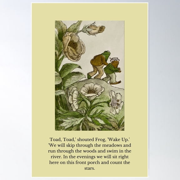 Frog + Toad quote Poster, 24x36 UNFRAMED