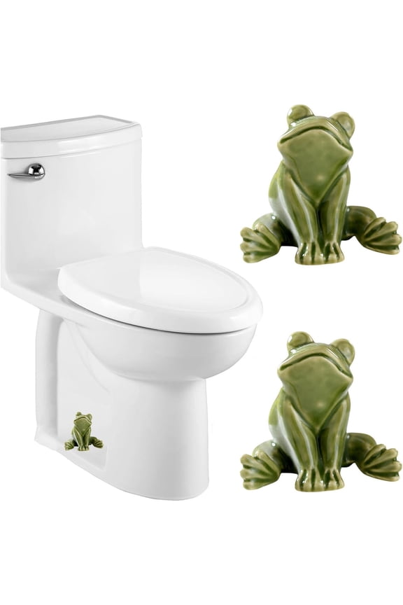 Frog Toilet Bolt Covers, Set of 2 Toilet Bolt Caps, Cute Frog Screw Cover Caps, for Bottom of Toilets for Bathroom Decor, Easy to Install