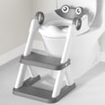 thumbnail image 1 of Frog Toilet Seat, Potty Training Toilet Seat for Toddler, Upgrade Potty Training 2 in 1 Toddler Toilet Seat for Boys Girls,Waterproof Soft Mat Non-slip Step Stool, 1 of 4