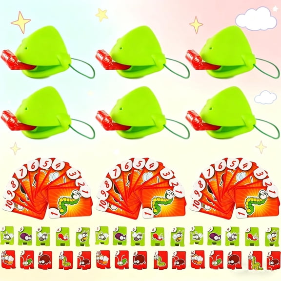 Frog Tongue Game, Frog Mask Game, Multiplayer Party Games, Fun and Engaging Family Board Games, Quick Reflexes and Precision Skill Challenge, for Parties and Family Night
