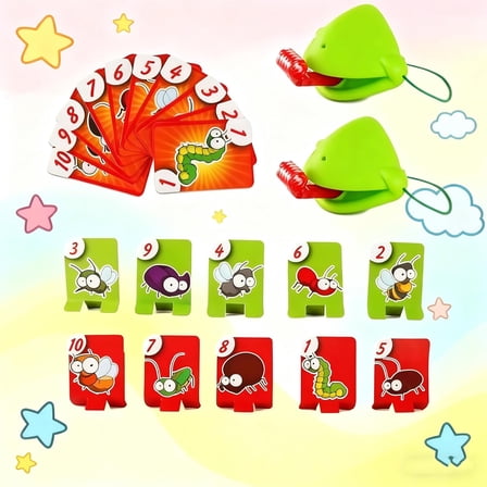 Frog Tongue Game, Frog Mask Game, Multiplayer Party Games, Fun and Engaging Family Board Games, Quick Reflexes and Precision Skill Challenge, for Parties and Family Night