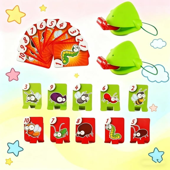 Frog Tongue Game, Frog Mask Game, Multiplayer Party Games, Fun and Engaging Family Board Games, Quick Reflexes and Precision Skill Challenge, for Parties and Family Night