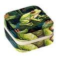 thumbnail image 1 of Frog Travel Portable Earring Organizer Decorative Box Necklace Holder: Square Jewelry Storage for Rings, Earrings, Necklaces, Bracelets, and More - Suitable for Girls and Women, 1 of 6