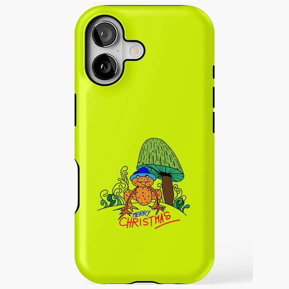 Frog Under Umbrella Vector Art Phone Case 17 16 15 14 13 12 11 Pro Max