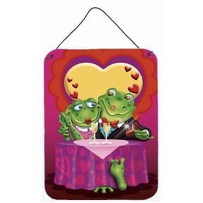 Frog Valentines Day Date Wall or Door Hanging Prints
