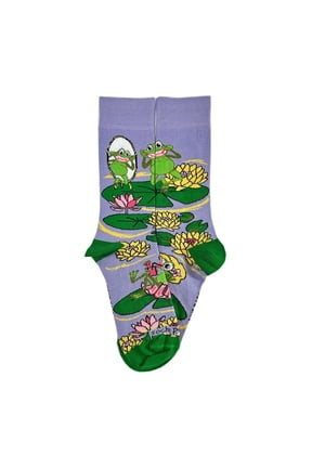 Frog Vanity Socks from the Sock Panda (Adult Medium - Women's Shoe Sizes 5-10)