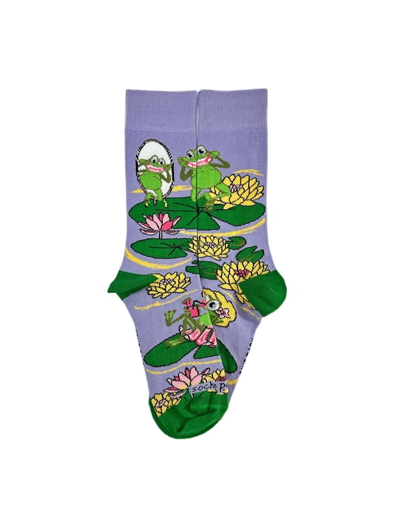 Frog Vanity Socks from the Sock Panda (Adult Medium - Women's Shoe Sizes 5-10)