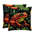 thumbnail image 1 of Frog Velvet Throw Pillow Covers Set of 2 | Unique Patterns in 16x16, 18x18, 20x20 Inches |for Home Decor and Gifts | Includes Pillow Inserts | Throw Pillow Inserts Included, 1 of 1