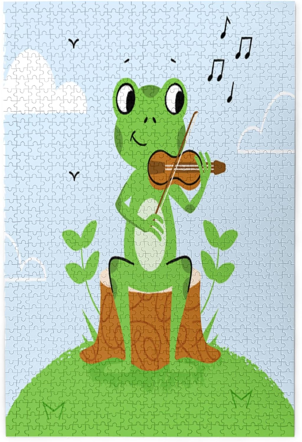 Frog Violinist Wooden Puzzle for Adults 1000 Piece Jigsaw Puzzles Fun & Challenging Brain Teaser