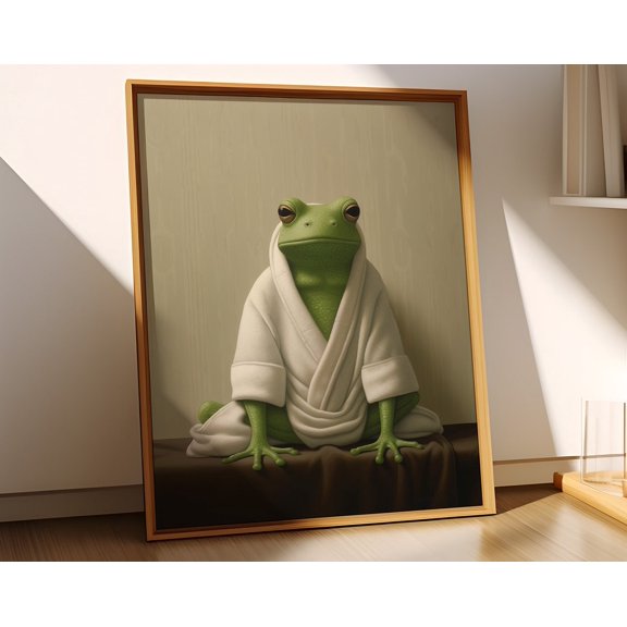 Frog Wall Art - Frog Print - Wall Art, Modern Wall Decor, 8x12 UNFRAMED