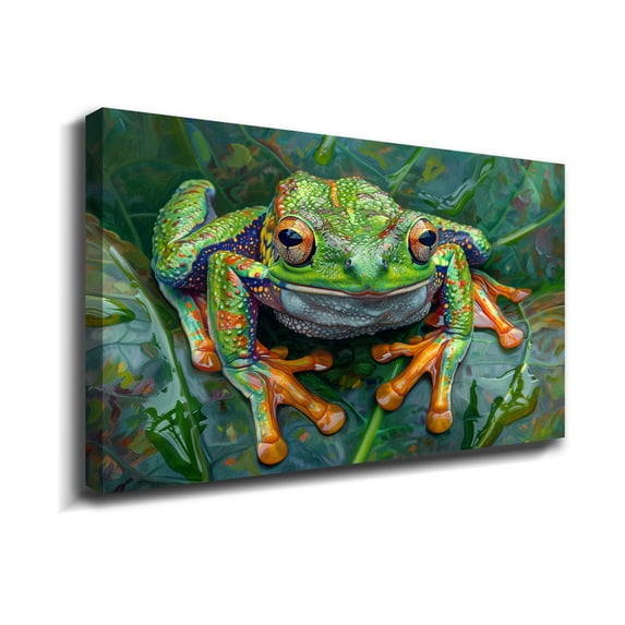 Frog Wall Art Frog Wall Decor Frog Canvas Art For Livingroom Bedroom Office