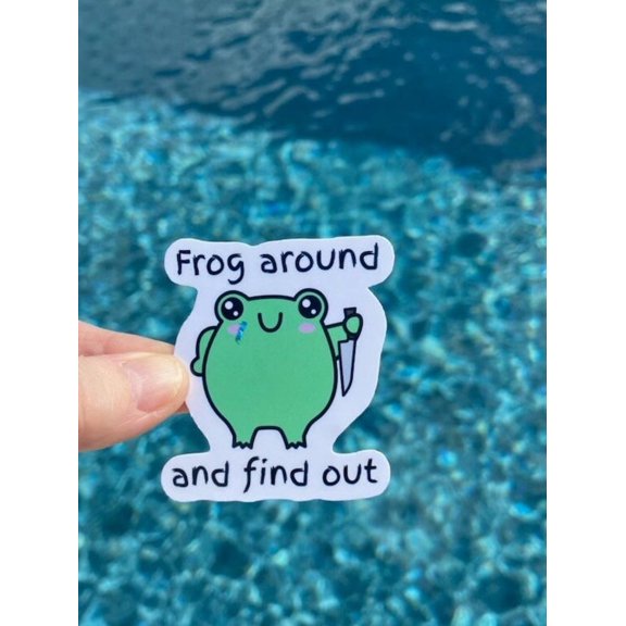 Frog Waterbottle Sticker