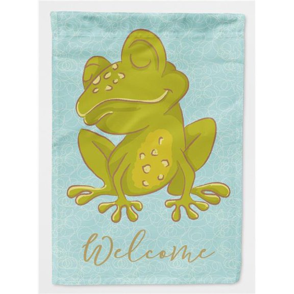 Frog Welcome Flag Canvas House Size