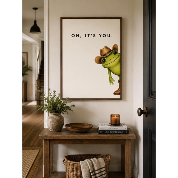 Frog Welcome Oh It S You Quirky Hallway Frog Animal Wall Art Poster ...