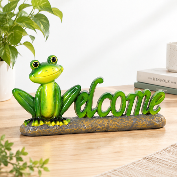 Frog Welcome Statue Porch And Garden Decor