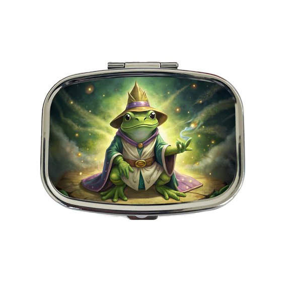 Frog Wizard Small Travel Handbag Pill Box Case