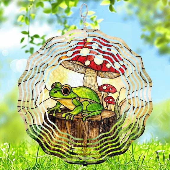 Frog and Mushroom Stained Glass Suncatcher, Whimsical Forest Decor, Nature Inspired Art, Cottagecore Home Accent, Gift for Nature Lover