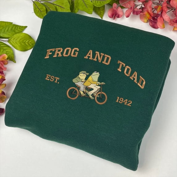 Frog and Toad Embroidered Sweatshirt