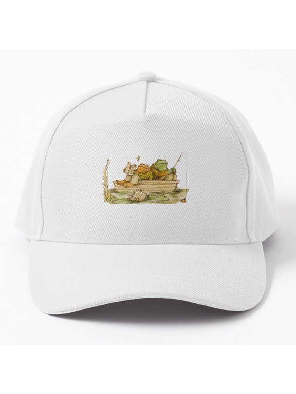 Frog and Toad Fishing Baseball Cap, Amphibian Angler Character Graphic Design, Classic Hat
