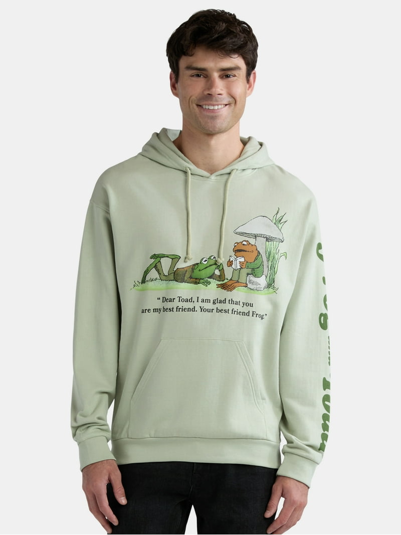 Frog Toad Men's Big Men's Graphic Pullover Hoodie, Sizes XS