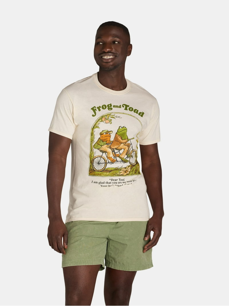 Frog and Toad Men's & Big Men's Cotton Graphic Print Tee, Sizes S