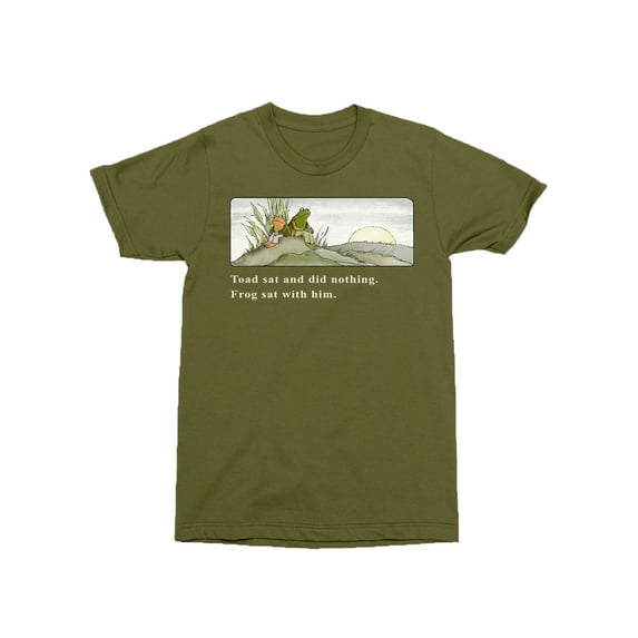 Frog and Toad Sat Green Graphic T-Shirt - Large