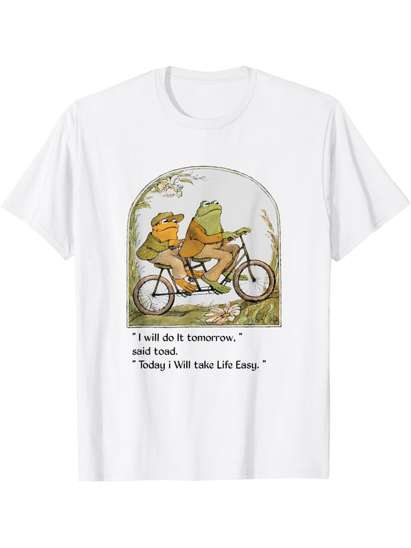 Frog and toad shirt I Will do It tomorrow said toad Unisex T-Shirt,White color,size S