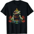 thumbnail image 1 of Frog art animal lover architecture animals frog Black oversized loose and comfortable T-Shirt, 1 of 3