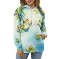 thumbnail image 1 of Frog in The Pond Hoodies Oversized Hoodie Women Long Sleeve Casual Sweatshirts, 1 of 5
