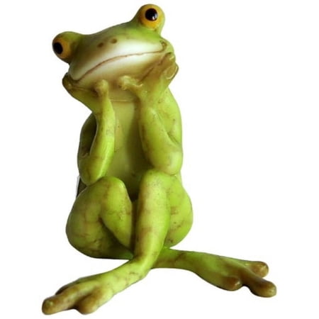 Frog in Thought, Fairy Garden, Fairy Garden Frog, Mini Frog, Miniature Frog