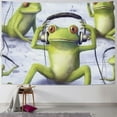 thumbnail image 1 of Frog music lover Tapestry Wall Hanging unique Style，Graphic Tapestries Home Wall Decor Art for Living Room Bedroom Apartment Farmhouse Dorm  Tapestry Home Decor  for Bedroom Living Room Dorm, 1 of 6