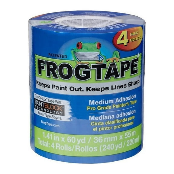 FrogTape 104956 Painter's Tape, Blue, 1.41" X 60 YD