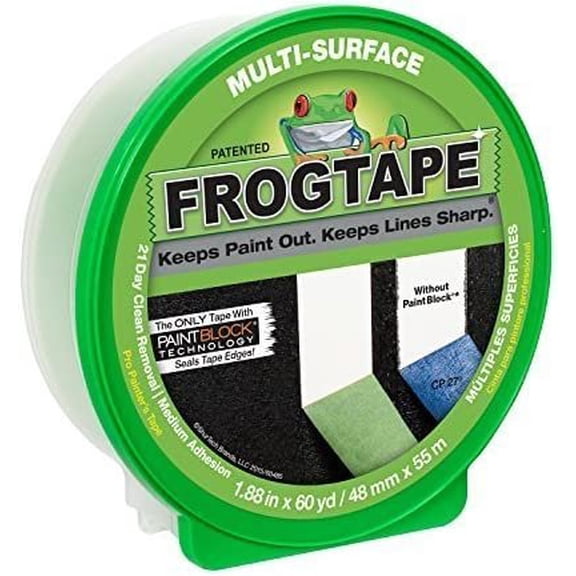 FrogTape 1358464 Multi-Surface Painting Tape, Green, 1.88-Inch x 60-Yard Roll by FrogTape